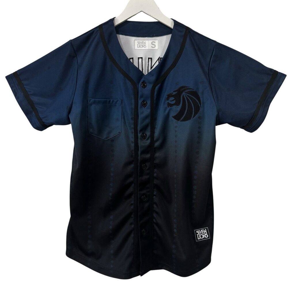 Seven Lions Limited Ed Alchemy Blue Gradient Jersey EDM RAVE Unisex S PRISTINE